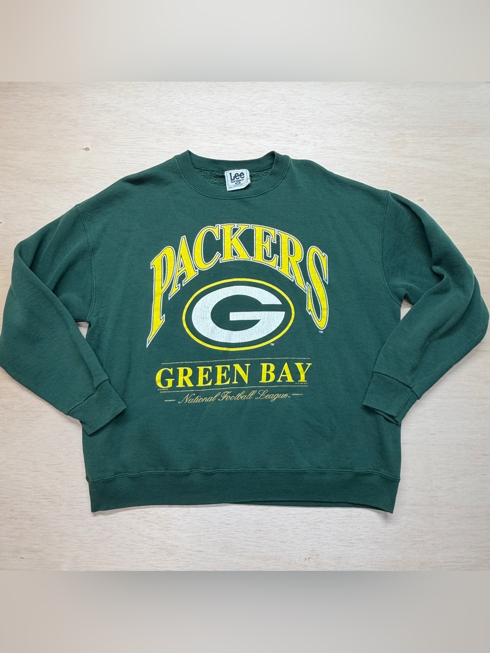 Vtg 90s Green Bay Packers Sweatshirt Mens XL Lee Sport Nutmeg Made in USA NFL